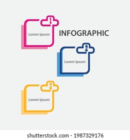 Diseño moderno de la plantilla gráfica Info elemento de la plantilla numerado banners Iconos y 3 pasos