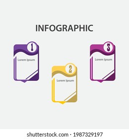 Diseño moderno de la plantilla gráfica Info elemento de la plantilla numerado banners Iconos y 3 pasos