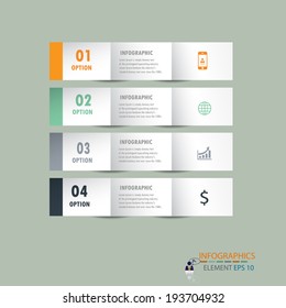 Modern design info graphics template. vector can be used for workflow layout / numbered banners / step up option / graphic or website layout vector 