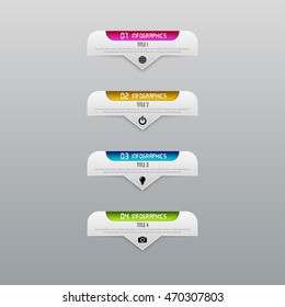 Modern design infographic concept with 4 options, parts, steps or processes. Abstract illustration Infographic. Vector Infographic can be used for diagram, number options, web design, chart