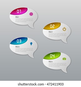 Modern design infographic concept with 4 options, parts, steps or processes. Abstract illustration Infographic. Vector Infographic can be used for diagram, number options, web design, chart