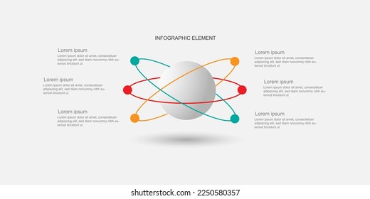 Vector de elementos infográficos de diseño moderno.