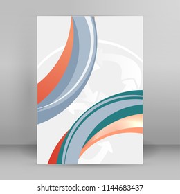 Modern Design infographic style template on white background with curved lines circle. illustration for new product newsletters, web banners, pages presentation