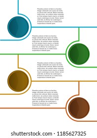 Modern Design infographic style template on white background with numbered 3d effect triangle. Vector illustration EPS 10 for new product newsletters, web banners, pages presentation
