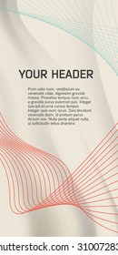 Modern Design infographic style template on white background with curved lines circle. illustration for new product newsletters, web banners, pages presentation