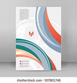 Modern Design infographic style template on white background with curved lines circle. illustration for new product newsletters, web banners, pages presentation