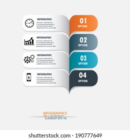 Modern design infographic template. can be used for workflow layout / numbered banners / step up option / graphic or website layout vector 