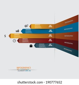 Modern design infographic template. can be used for workflow layout / numbered banners / step up option / graphic or website layout vector 