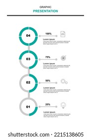 modern design infographic template element vector for presentation with four step or option.