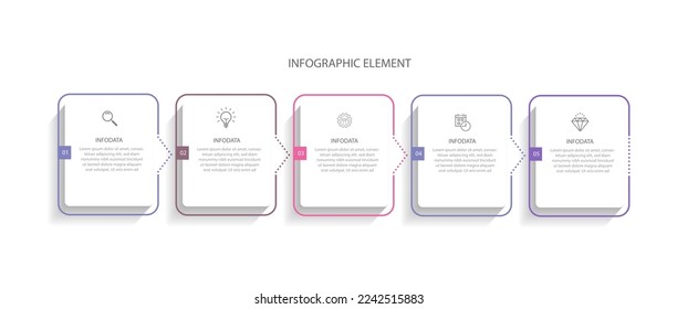 Modern design infographic template element vector