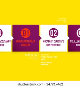 Modern design infographic template. Numbered banners. Minimal style design for business graphic. Paper background origami design. Cutout lines and other design elements.