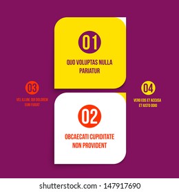 Modern design infographic template. Numbered banners. Minimal style design for business graphic. Paper background origami design. Cutout lines and other design elements.