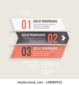 Plantilla de infografía de diseño moderno. Carteles numerados. Diseño de estilo mínimo para gráficos empresariales. Diseño de origami de fondo de papel. Líneas de corte y otros elementos de diseño.