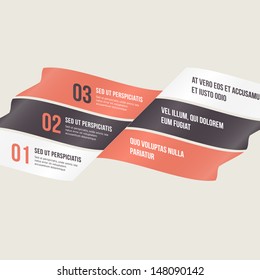 Modern design infographic template. Numbered banners. Minimal style design for business graphic. Paper background origami design. Cutout lines and other design elements.