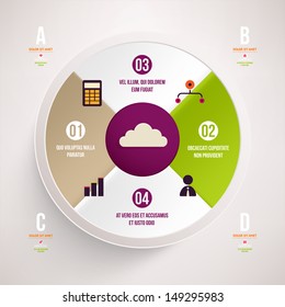 Moderne Design-Infografik-Vorlage. Nummernbanner. Minimales Design für Business-Grafik. Origami-Design auf Papierhintergrund Cutout-Linien und andere Design-Elemente.