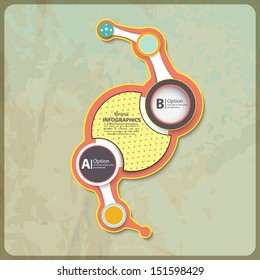Modern design infographic template. Numbered banners. Minimal style design for business graphic. Paper background origami design. Cutout lines and other design elements.