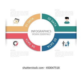 Modern Design infographic template / numbered banners / graphic or website layout vector