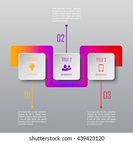 Modern design infographic template. Infographic timeline template can be used for chart, diagram, web design, workflow layout