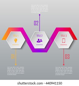 Modern design infographic template. Infographic timeline template can be used for chart, diagram, web design, workflow layout