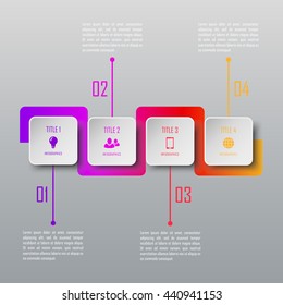 Modern design infographic template. Infographic timeline template can be used for chart, diagram, web design, workflow layout