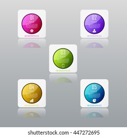Modern design infographic template. Infographic timeline template can be used for chart, diagram, web design, workflow layout. Infographic business concept