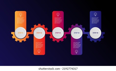 Vector de plantilla de infografía de diseño moderno.