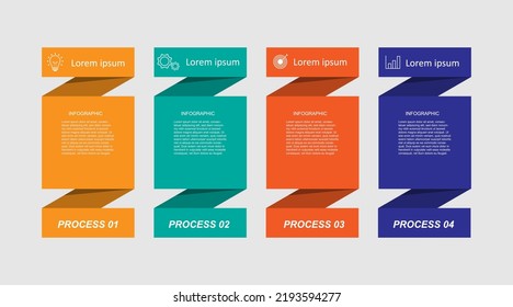 Vector de plantilla de infografía de diseño moderno.