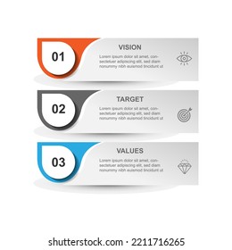 Modern design infographic template vector element for web and graphic design.