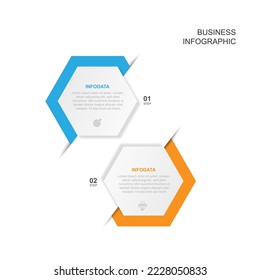Modern design infographic template vector with two step.