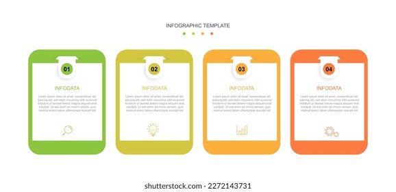 Modern design infographic template vector with four step concept. 