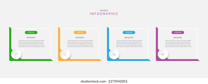 Vector de plantilla de infografía de diseño moderno