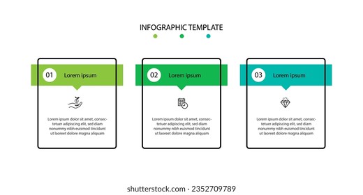 diseño moderno de la plantilla de infografía vector para presentación de información y web gráfica