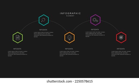 modern design infographic vector element with 5 step concept.
