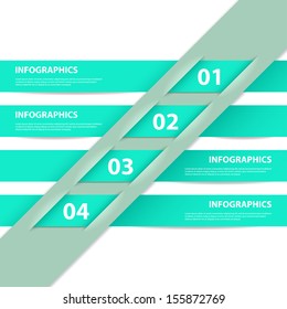 Modern Design infographics template / can be used for infographics / numbered banners / horizontal cutout lines / graphic or website layout vector