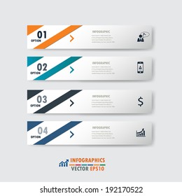 Modern design infographics template.  can be used for workflow layout / numbered banners / step up option / graphic or website layout vector 
