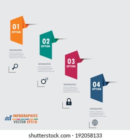 Modern design infographics template. vector can be used for workflow layout / numbered banners / step up option / graphic or website layout vector 