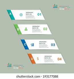 Modern design infographics template. vector can be used for workflow layout / numbered banners / step up option / graphic or website layout vector 
