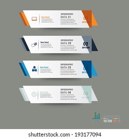 Modern design infographics template. vector can be used for workflow layout / numbered banners / step up option / graphic or website layout vector 
