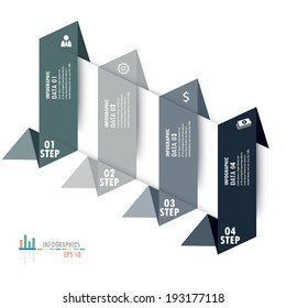 Modern design infographics template. vector can be used for workflow layout / numbered banners / step up option / graphic or website layout vector 