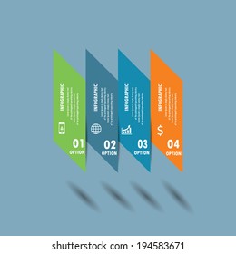 Modern design infographics template. vector can be used for workflow layout / numbered banners / step up option / graphic or website layout vector 