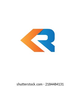 Diseño moderno símbolo de diseño del logotipo de la letra KR. Ilustración del vector EPS.8 EPS.10