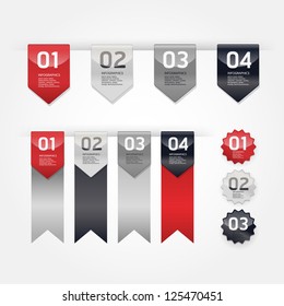 Modern Design Labels / can be used for infographics / numbered banners / graphic or website layout vector/Horizontal