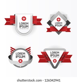 Modern Design modern Labels / can be used for infographics / numbered banners / graphic or website layout vector/Horizontal