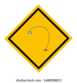 modern design lamp white background