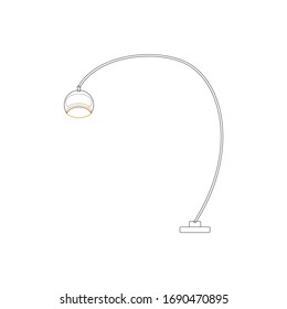 modern design lamp white background