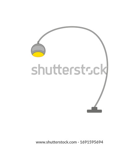 modern design lamp white background