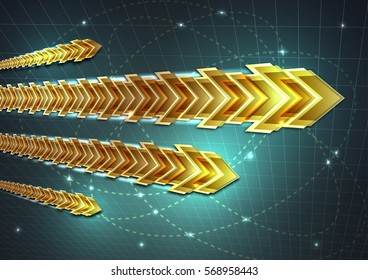 Modern design layout. Abstract path arrows. Creative vector