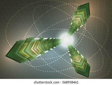 Modern design layout. Abstract path arrows. Creative vector
