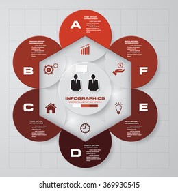 Modern Design Layout for Presentation. 6 Steps. EPS10.