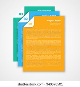 Modern design Layout, Project Management Brief / EPS10 Vector